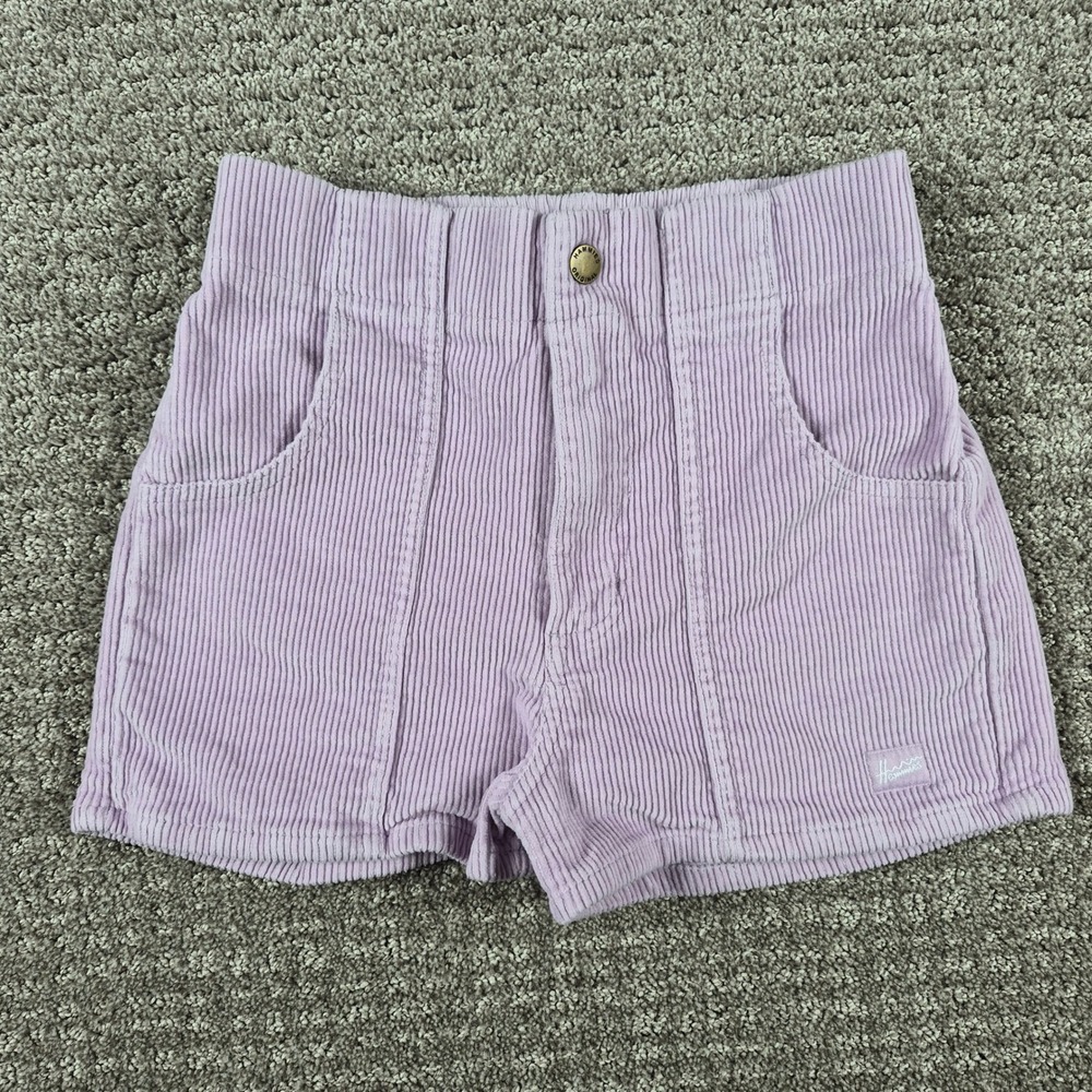 Hammies Corduroy Shorts Womens 26 Powder Purple Retro 70s High Waisted OP Cord
